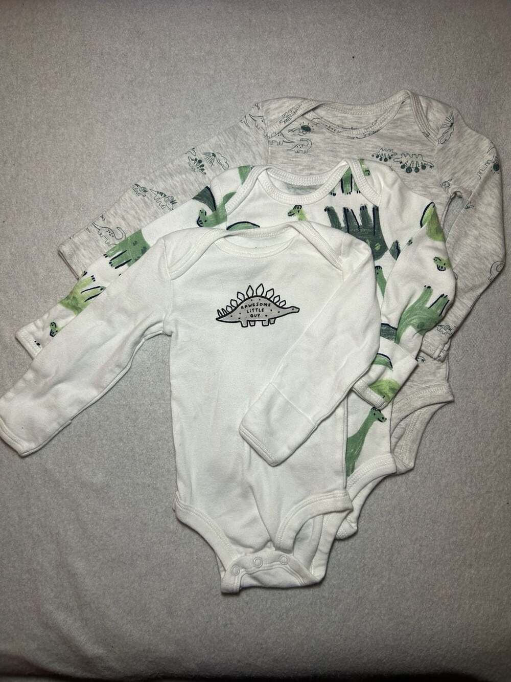 Carter's Just One You Baby Boys' 3pk Bodysuit - Dinosaur Print, Size 3M